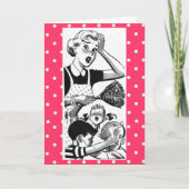 Retro Overweldigd mama Kaart (Voorkant)