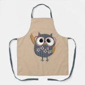 Retro  Owl Aangepaste naam aangepast iPod aan Schort (Voorkant)