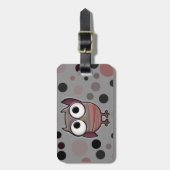 Retro Owl Bagagelabel (Voorkant verticaal)