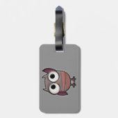 Retro Owl Bagagelabel (Achterkant verticaal)