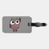 Retro Owl Bagagelabel (Achterkant horizontaal)