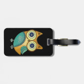 Retro  Owl Bagagelabel (Achterkant horizontaal)