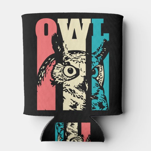 Retro Owl Blikjeskoeler (Achterkant)