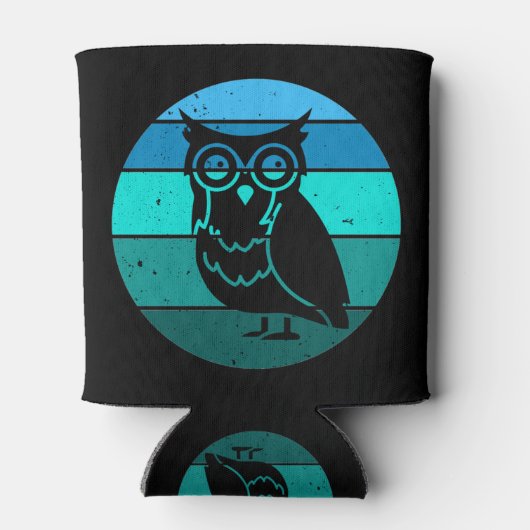Retro Owl Blikjeskoeler (Achterkant)