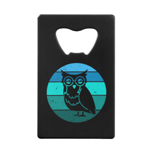 Retro Owl Creditkaart Flessenopener