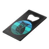 Retro Owl Creditkaart Flessenopener (Achterkant Gekanteld)