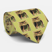 retro owl design, retro owl design, retro owl d... stropdas (Opgerold)