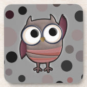 Retro Owl Drankjes Onderzetter (Voorkant)