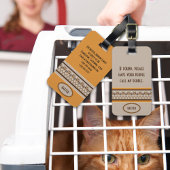 Retro Owl Gebreid Design Pet Carrier-Label Bagagelabel