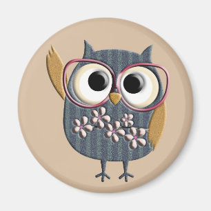 Retro Owl Magneet