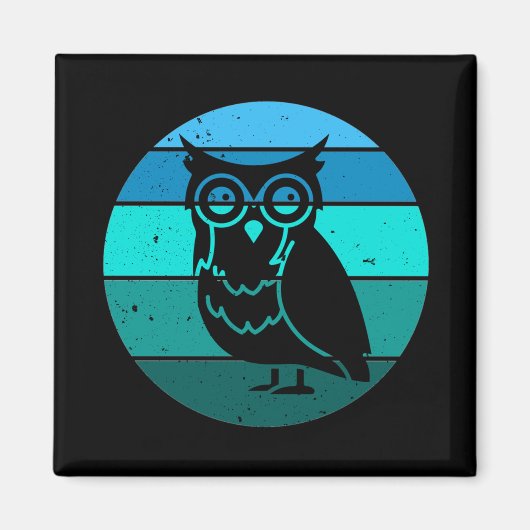 Retro Owl Magneet (Voorkant)