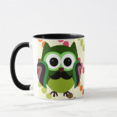 Retro Owl met Mustache Mok (Links)