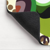 Retro Owl met Mustache Muismat (Hoek)