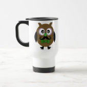 Retro Owl met Mustache Mustache Reisbeker (Links)