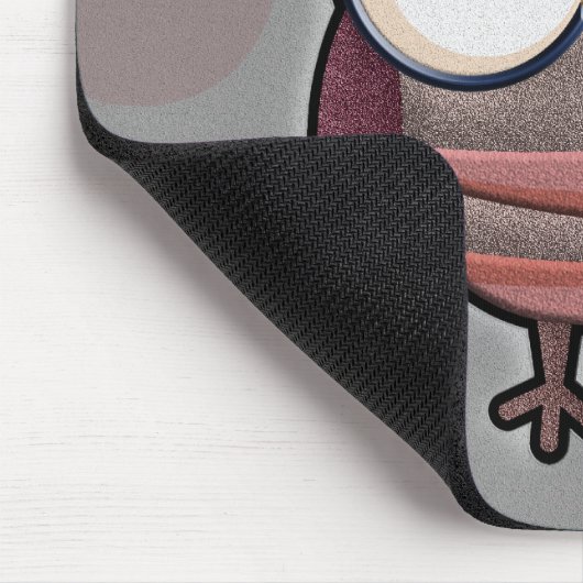 Retro Owl Muismat (Hoek)