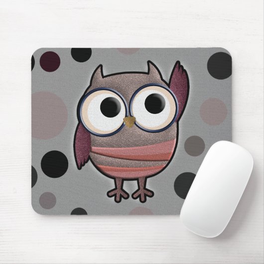 Retro Owl Muismat (Met muis)