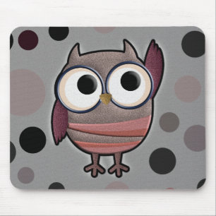 Retro Owl Muismat