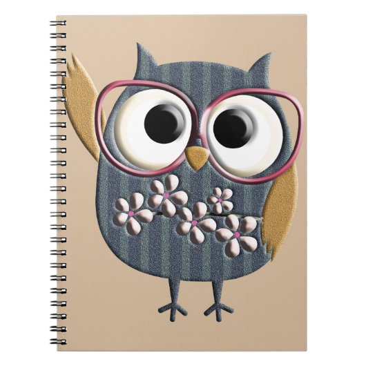 Retro  Owl Notitieboek (Voorkant)