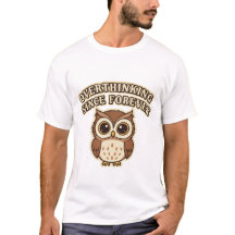 Retro Owl Overthinking Men’s Graphic T-Shirt