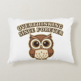 Retro Owl Overthinking Rectangular Pillow Accent Kussen