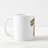 Retro Owl Overthinking White Mug Koffiemok (Links)