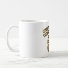 Retro Owl Overthinking White Mug Koffiemok