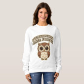 Retro Owl Overthinking Women’s Sweatshirt (Voorkant volledig)
