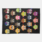 Retro Owl Patroon Theedoek (Horizontaal)