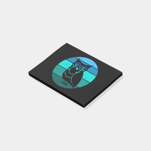 Retro Owl Post-it® Notes (Schuin)