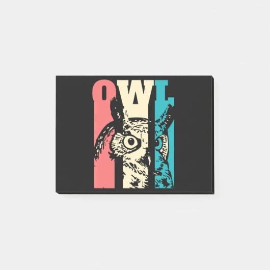 Retro Owl Post-it® Notes (Voorkant)