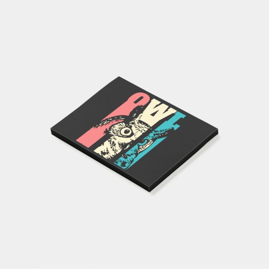 Retro Owl Post-it® Notes (Schuin)