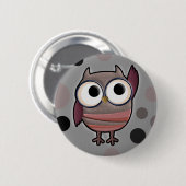 Retro Owl Ronde Button 5,7 Cm (Voorkant /achterkant)