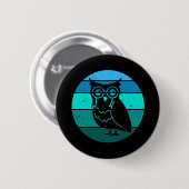 Retro Owl Ronde Button 5,7 Cm (Voorkant /achterkant)