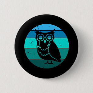 Retro Owl Ronde Button 5,7 Cm