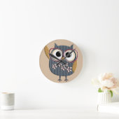 Retro Owl Ronde Klok (Huis)