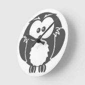 Retro Owl Ronde Klok (Hoek)