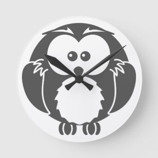 Retro Owl Ronde Klok