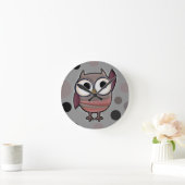 Retro Owl Ronde Klok (Huis)