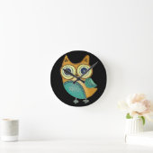 Retro Owl Ronde Klok (Huis)