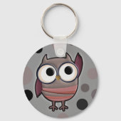 Retro Owl Sleutelhanger (Voorkant)
