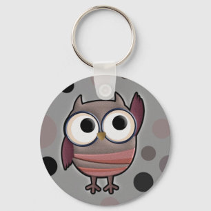 Retro Owl Sleutelhanger