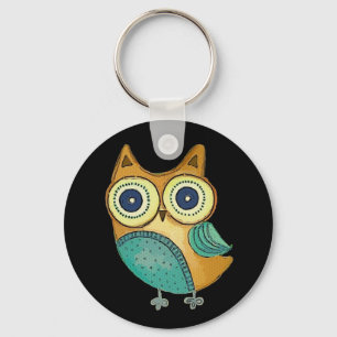 Retro  Owl Sleutelhanger