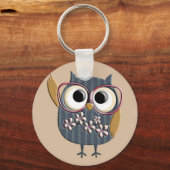 Retro  Owl Sleutelhanger (Voorkant)