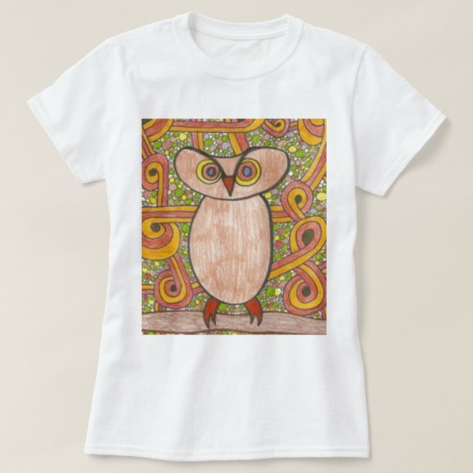Retro Owl T-shirt (Design voorkant)