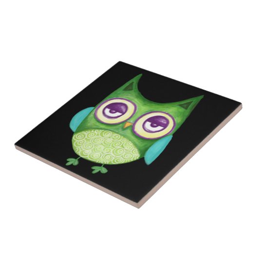 Retro Owl Tegeltje (Zijkant)