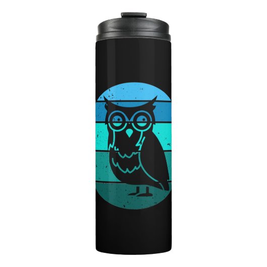 Retro Owl Thermosbeker (Voorkant)