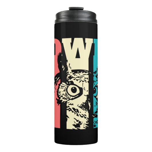 Retro Owl Thermosbeker (Voorkant)