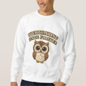 Retro Owl Thoughtful Mind Men’s Sweatshirt (Voorkant)