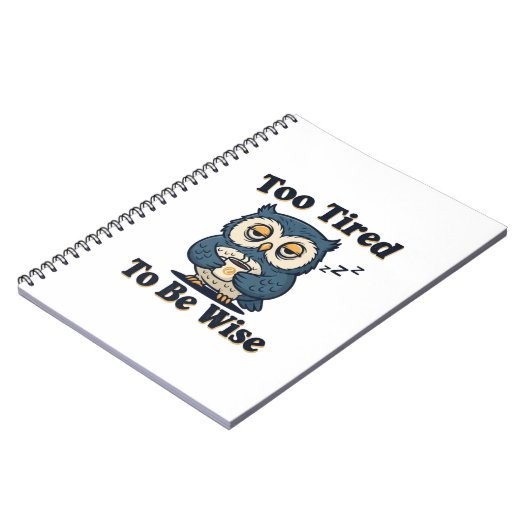 Retro Owl Tired Thoughts Lined Notebook Notitieboek (Linkerzijde)