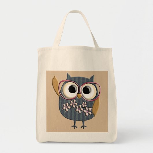 Retro  Owl Tote Bag (Voorkant)